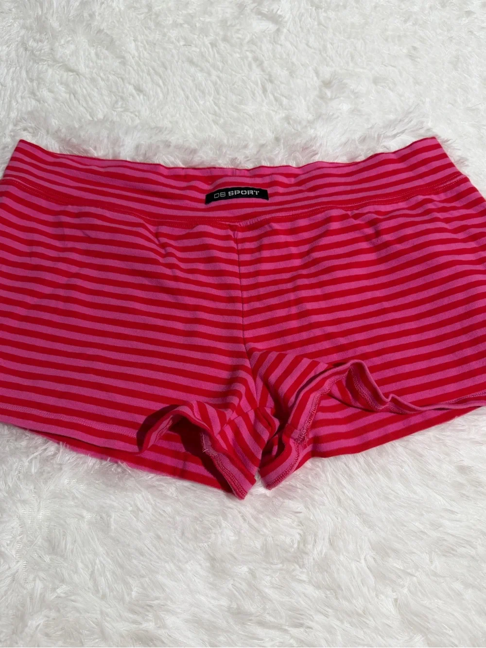 Dairy Boy XL/XXL Striped The Big Tee Mini Short Pink Picnic Stripe Matching Set